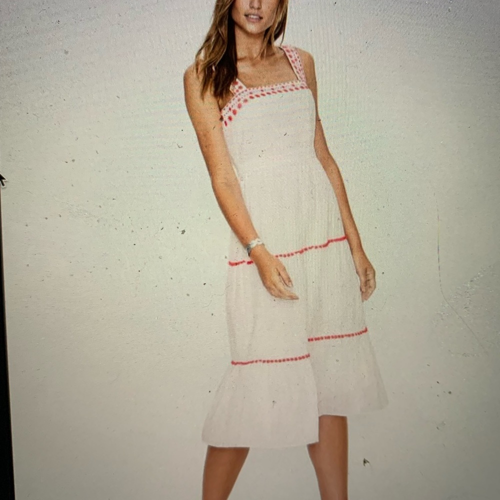 Boden Estella Embroidered Midi Dress